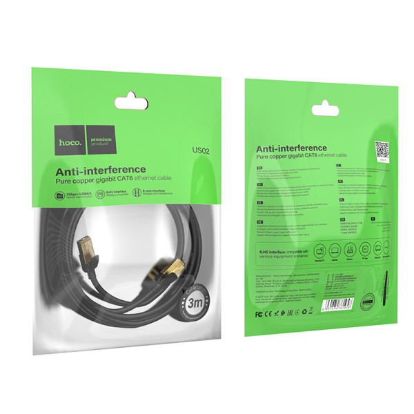 Hoco US02 Cable de Internet de 3M CAT6