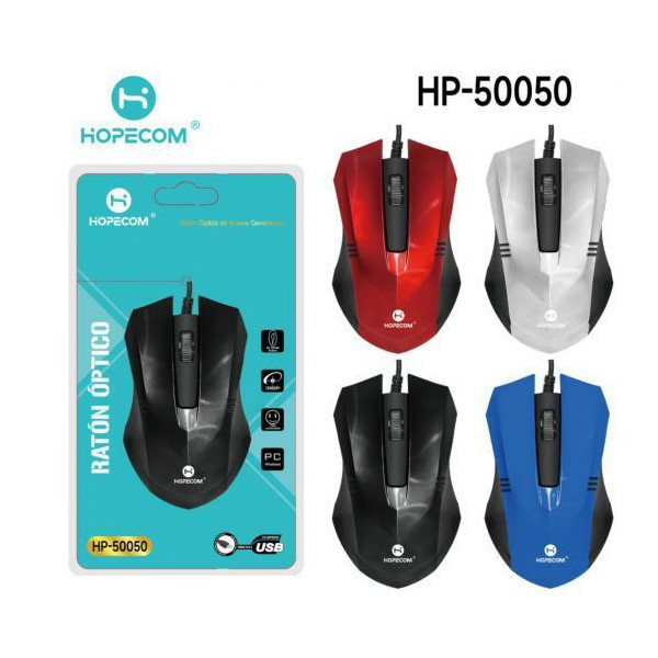 Raton con Cable de Colores HP-50050 HOPECOM