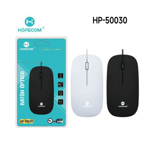 Raton con Cable de Colores HP-50030 HOPECOM