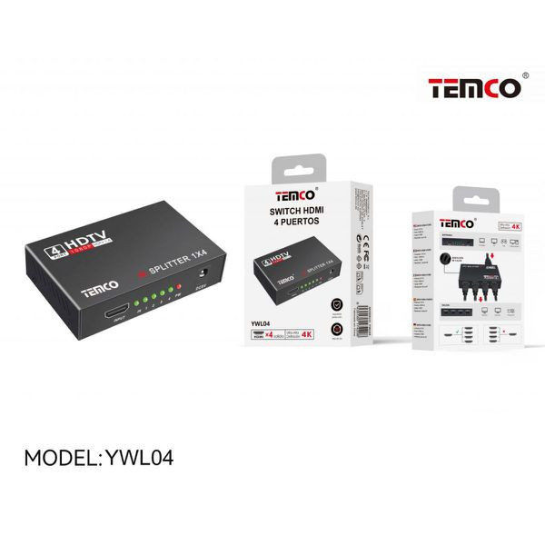Switch HDMI 4 Puertos YWL04