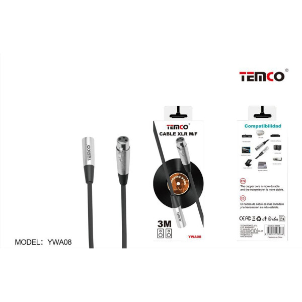Cable Audio 3M XLR M/F YWA08