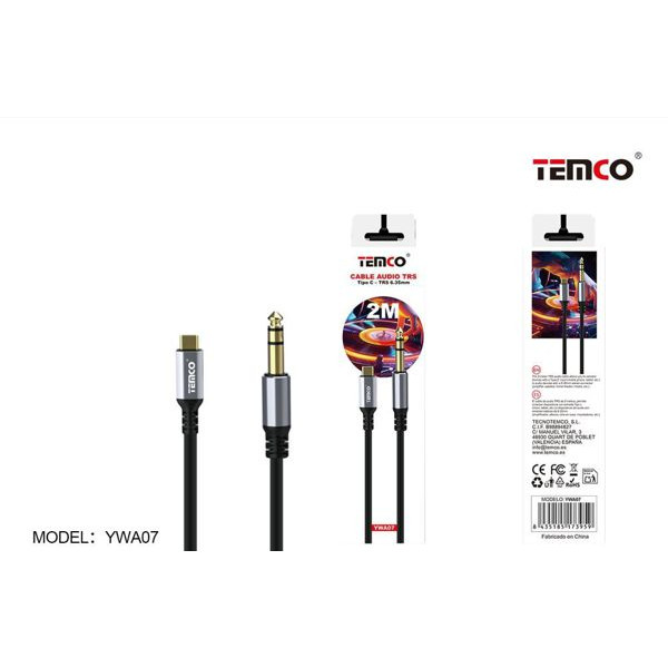 Cable Audio 2M TIPO C a 3.5MM YWA07