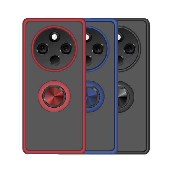 Funda Mate Translúcido Soporte Anillo iman 360 Grados para Redmi 14C
