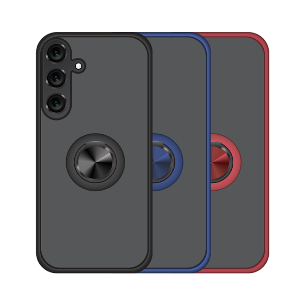 Funda Mate Translúcido Soporte Anillo iman 360 Grados para Samsung S25