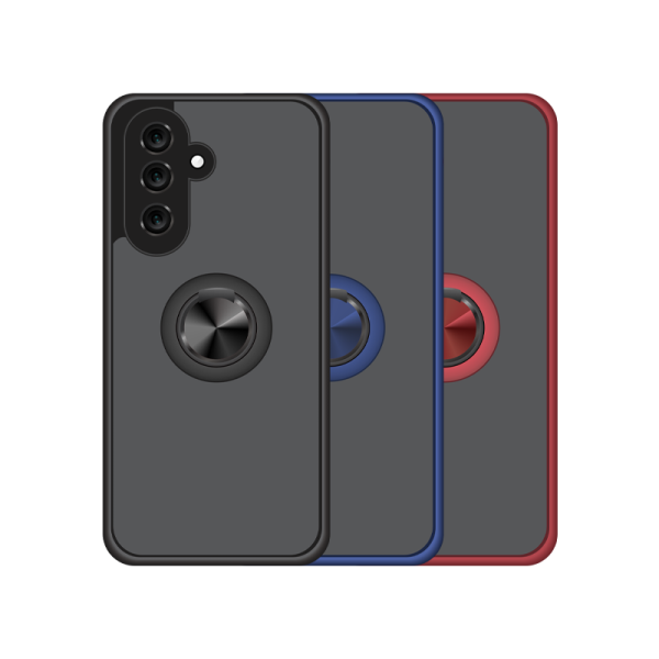 Funda Mate Translúcido Soporte Anillo iman 360 Grados para Samsung Galaxy A35