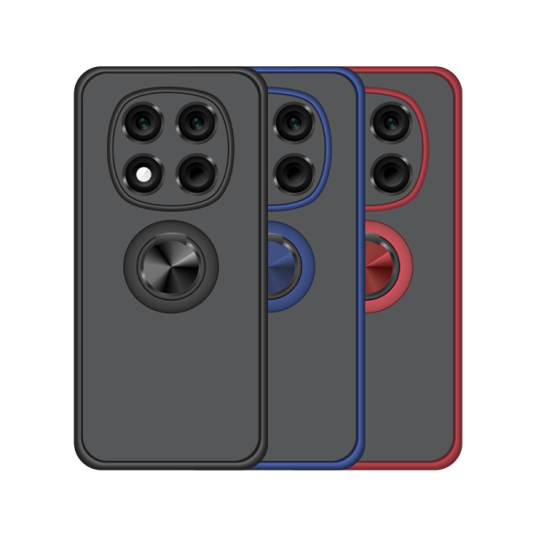 Funda Mate Translúcido Soporte Anillo iman 360 Grados para Redmi Note 14 Pro Plus 5G