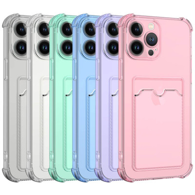 Estojo de TPU colorido com porta-cartões paraiPhone 13 Pro