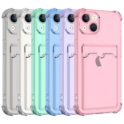 Funda TPU de Color con Tarjetero para iPhone 13