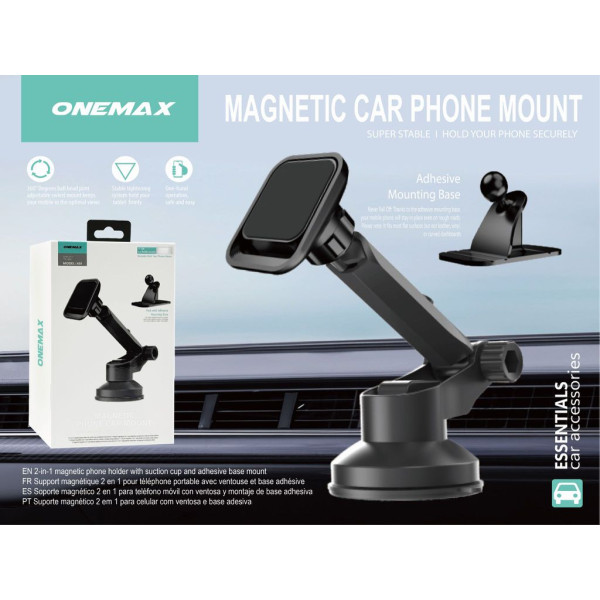 Soporte Magnetico 2 en 1 Brazo Ajustable Y Montaje Adhesivo X81