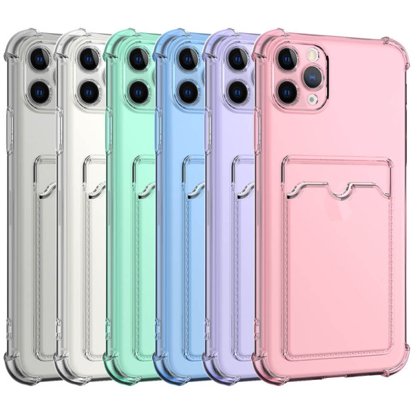 Color TPU Case with Card Holder for iPhone 11 Pro Max