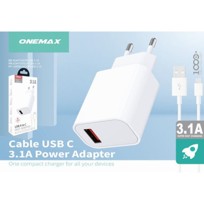 Cargador Rapido 3.1A con Cable Type-C a USB ADR10