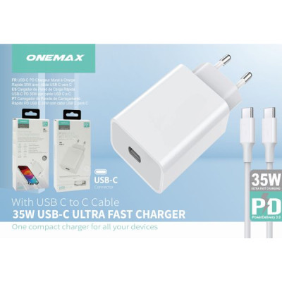 Cargador Rapido Usb a Type-C PD con Cable PD-35W USB-C