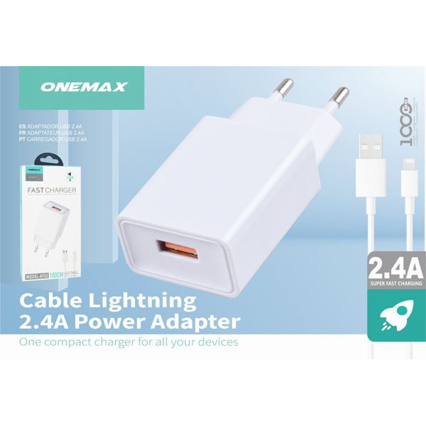 Cargador 2.4A Con Cable USB a Lightning AF02