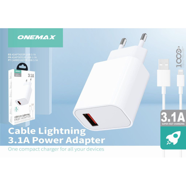 Cargador Rapido 3.1A con Cable Lithning a USB ADR11