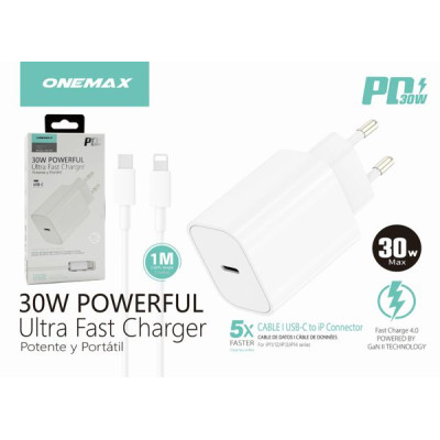 Cargadro PD 30W Con Cable Type-C a IP FSC136