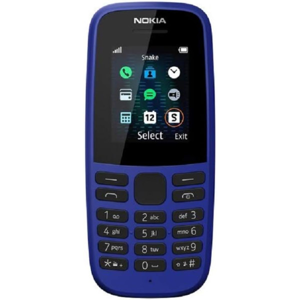 Teléfono Nokia 105 durabilidad, batería de larga duración y diseño práctico