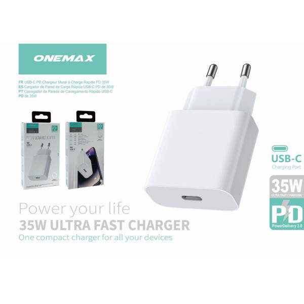Adaptador Cargador Ultra Rapido 35W Type-C FSC124