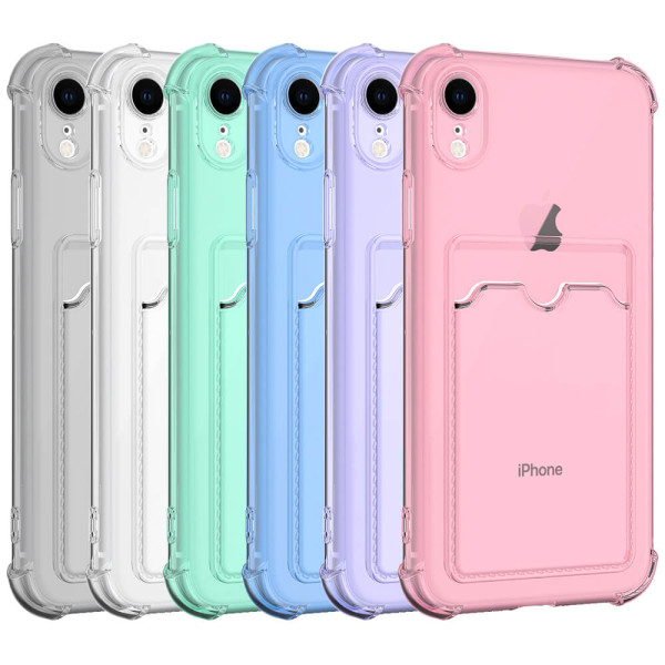 Funda TPU de Color con Tarjetero para iPhone Xr