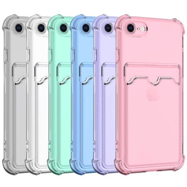 Estojo TPU colorido com lente protetora para iPhone 7 / 8
