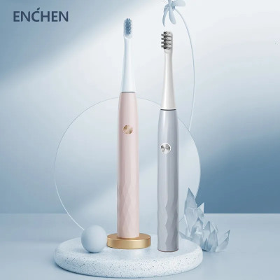 Cepillo de dientes eléctrico recargable con vibración sonora, cepillo de dientes de cerdas suaves para adultos