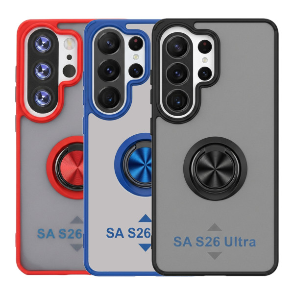 Funda Mate Translúcido Soporte Anillo iman 360 Grados para Samsung S26 Ultra