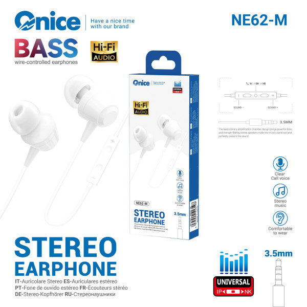 Auriculares Jack 3.5MM Conexion Directo para Moviles NE62-M