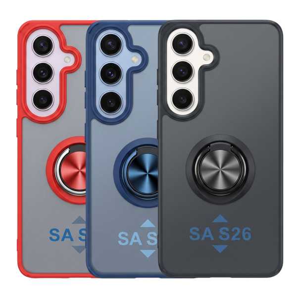 Funda Mate Translúcido Soporte Anillo iman 360 Grados para Samsung S26