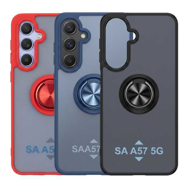 Funda Mate Translúcido Soporte Anillo iman 360 Grados para Samsung A57