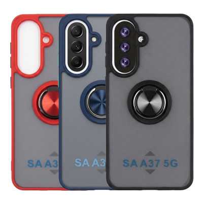 Funda Mate Translúcido Soporte Anillo iman 360 Grados para Samsung A37
