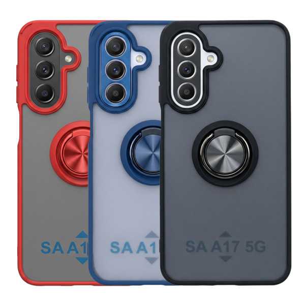 Funda Mate Translúcido Soporte Anillo iman 360 Grados para Samsung A17