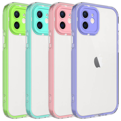 Funda de Teléfono con Borde Color para iPhone 12