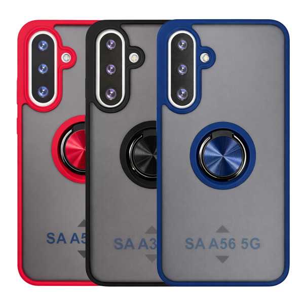 Funda Mate Translúcido Soporte Anillo iman 360 Grados para Samsung A56