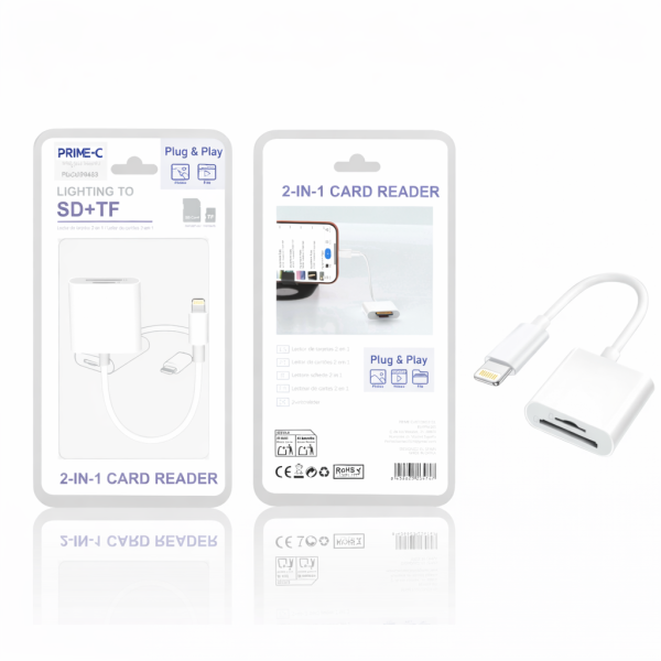 Lector Tarjeta de Lightning a SD y TF PC8411