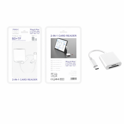 Lector Tarjeta de Type-C a SD y TF PC8412