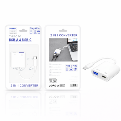 Lector Type-C a USB y Carga PC8414