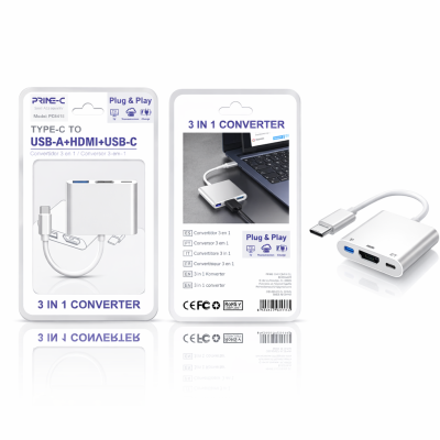 Lector TypeC a HDMI 3 en 1 PC8415