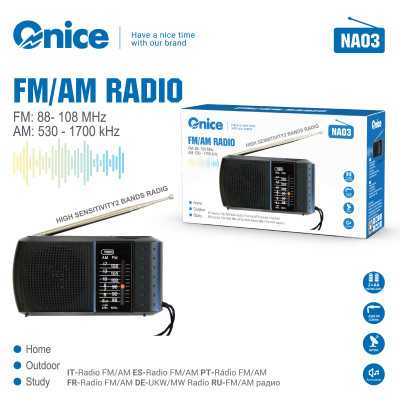 Radio FM/AM con Pila AA Jack Audi 3.5MM Antena NA03