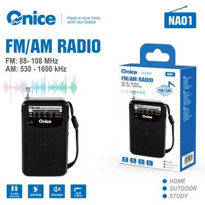 Radio FM/AM con Pila AA Jack Audi 3.5MM Antena NA01