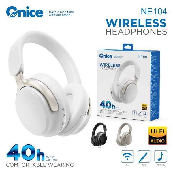 Cascos Inalambrico Bluetooth Con Cancelacion Ruido 40H NE104