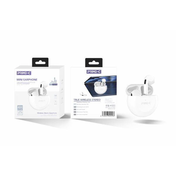 Auricular inalambrico V5.4 TWS HIFI Audio PC6102-WH Blanco