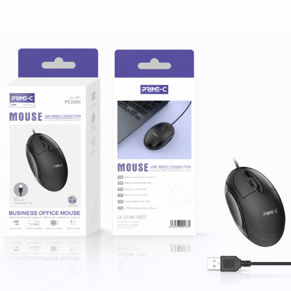 Raton Con Cable Mouse PC2000