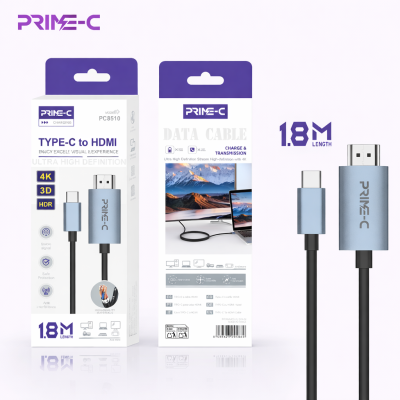 Cable Type-C a HDTV Cable HDMI Metalico 4K 1.8M PC8510