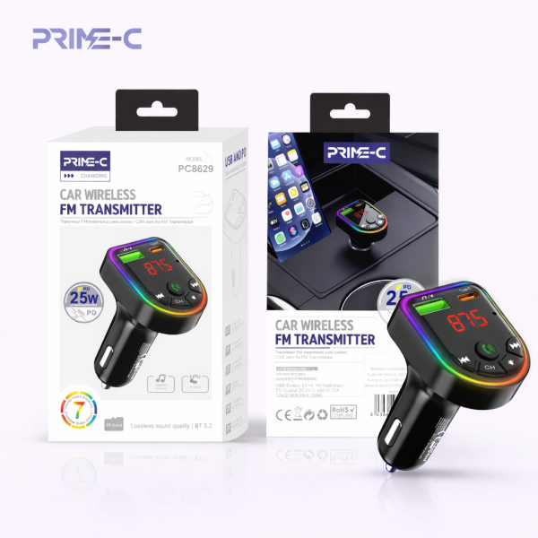 MP3 Inalambrico de Coche + Cargador con Entrada de USB + Type-C PC8629