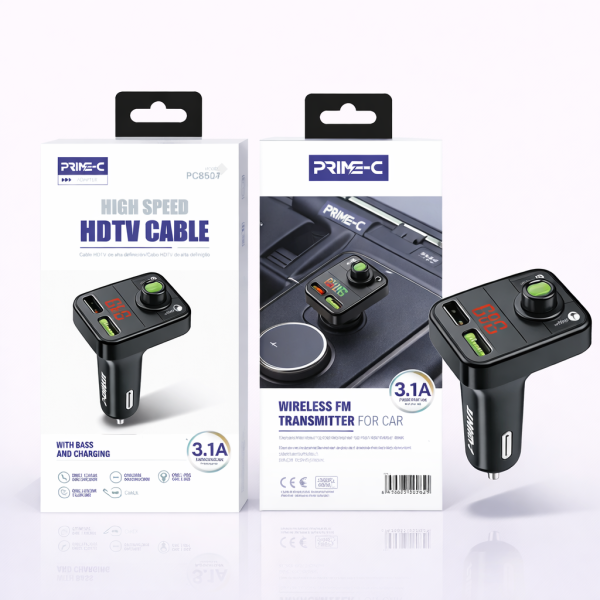 MP3 Inalambrico de Coche + Cargador con Entrada de USB + Type-C PC8627