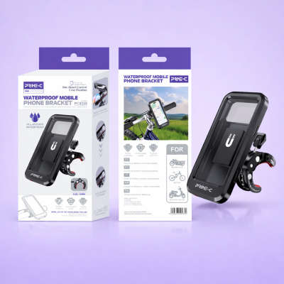 Soporte Bicicleta o Moto, con Protección Anti Lluvia y Fijación Segura para Móviles PC8339
