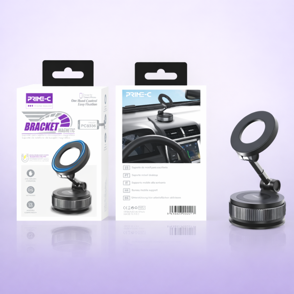 Soporte Coche con Ventosa y Magnetica PC8336