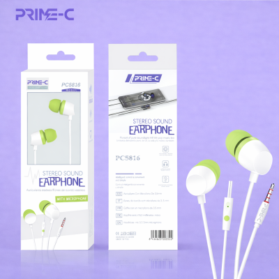 Auriculares Jack 3.5mm con Microfono PC5816-VERDE