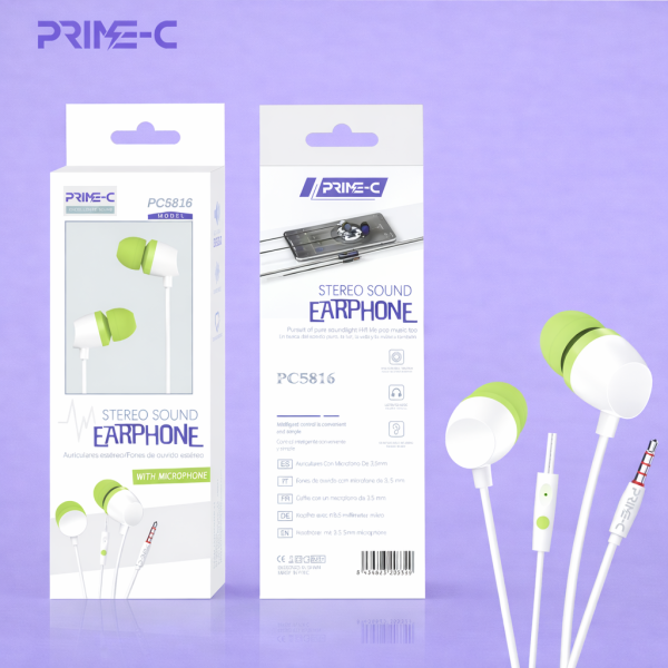 Auriculares Jack 3.5mm con Microfono PC5816-VERDE
