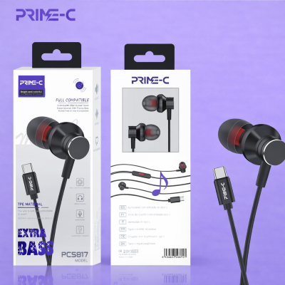 Auriculares Type-C con Microfono PC5817-NEGRO