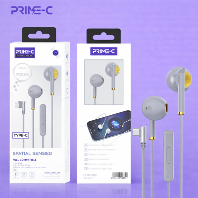 Auriculares Type-C con Microfono Formato L PC5818-GRIS